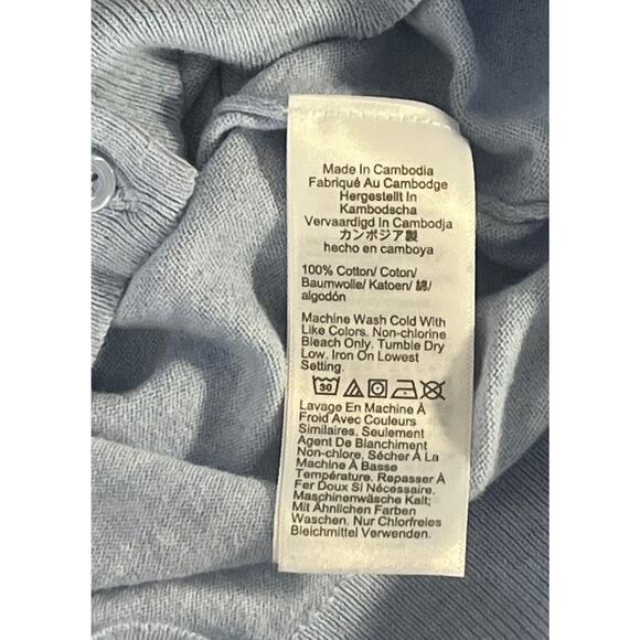 J.Crew Baby Blue Lightweight Overlay Button Down Sweater Reg Size S - Picture 4 of 7